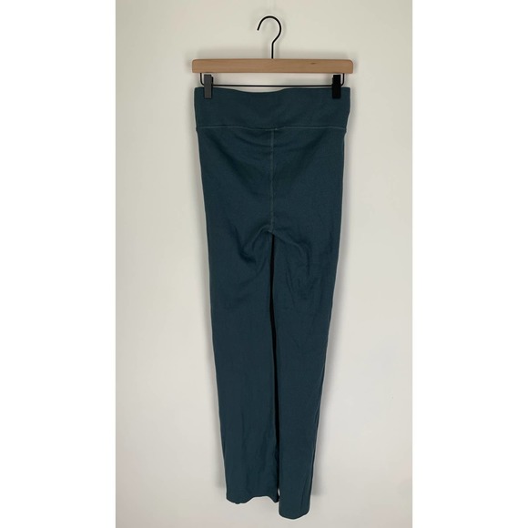 Pact Womens Organic Cotton Stretch Rib Bootcut Leggings Large Ore Blue New - Picture 7 of 10